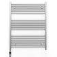 800mm Wide - Electric Heated Towel Rail Radiator - Flat Chrome - Straight