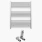 800mm x 900mm Straight Chrome Heated Towel Rail Radiator