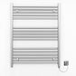 800mm Wide - Electric Heated Towel Rail Radiator - Flat Chrome - Straight