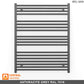 700mm x 1000mm Anthracite Grey Heated Towel Rail Radiator