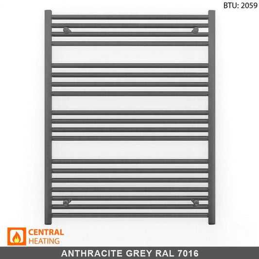 700mm x 1000mm Anthracite Grey Heated Towel Rail Radiator