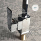 Elegant Geometric Chrome Brass Bathroom Tap with 360° Swivel Model Kpy 7182573C 