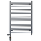 700mm x 1000mm Anthracite Grey Dual Fuel Heated Towel Rail Radiator 