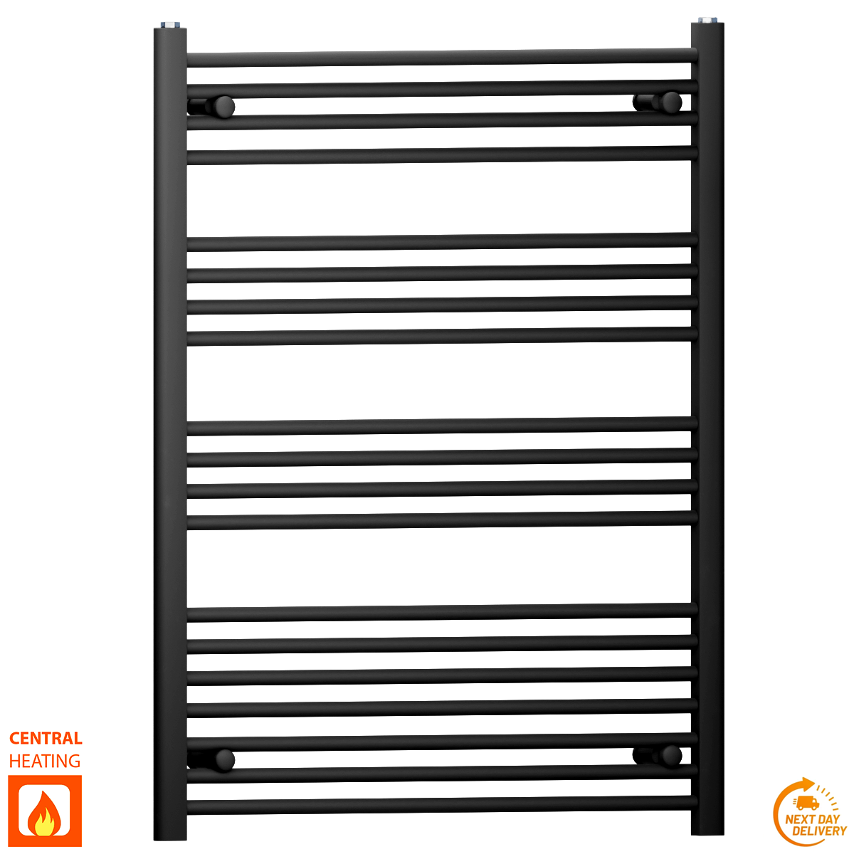 80 100 Matt Black Towel Rail Radiator Heated Warmer Wide High Central Heating f524c935 d3b8 4d6a b21f ee74f9096b85