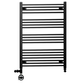 700mm x 1000mm Dual Fuel Matt Black Heated Towel Rail Radiator 