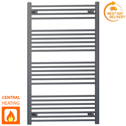  600mm x 1200mm Anthracite Grey Heated Towel Rail Radiator 