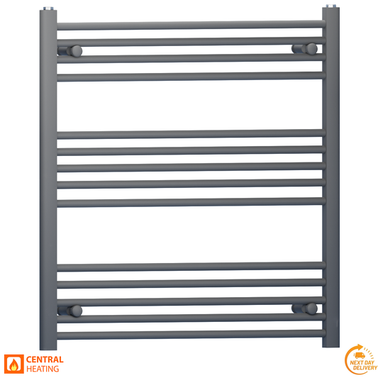 700mm x 800mm Anthracite Grey Heated Towel Rail Radiator