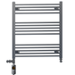 700mm x 800mm Anthracite Grey Dual Fuel Heated Towel Rail Radiator 