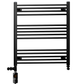 800mm x 800mm Dual Fuel Matt Black Heated Towel Rail Radiator 