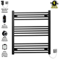 80 80 Matt Black Towel Rail Radiator Heated Warmer Wide High Electric Pre Filled Element All Elements 4733cc63 fbb5 41e8 bcf5 b20419a4d5a7 
