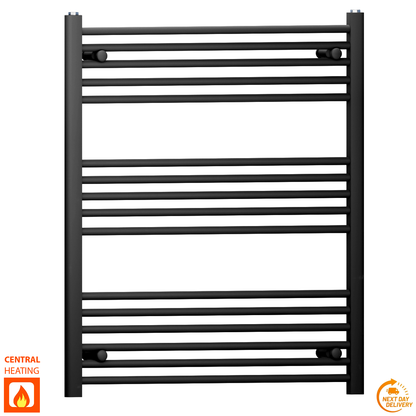  800mm x 900mm Matt Black Heated Towel Rail Radiator 