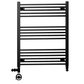 800mm x 900mm Dual Fuel Matt Black Heated Towel Rail Radiator 