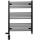 800mm x 900mm Dual Fuel Matt Black Heated Towel Rail Radiator 