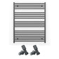 800mm Wide - Heated Towel Rail Radiator - Anthracite Grey - Straight