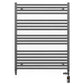 Dual Fuel - 700mm Wide - Straight Anthracite Grey- Heated Towel Rail - (incl. Valves + Electric Heating Kit)