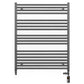 Dual Fuel - 800mm Wide - Straight Anthracite Grey- Heated Towel Rail - (incl. Valves + Electric Heating Kit)