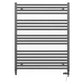 Dual Fuel - 800mm Wide - Straight Anthracite Grey- Heated Towel Rail - (incl. Valves + Electric Heating Kit)