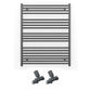 700mm x 1000mm Anthracite Grey Heated Towel Rail Radiator