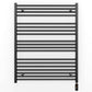 800mm x 1000mm Straight Matt Black Electric Pre-Filled Heated Towel Rail Radiator