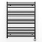 700mm x 1000mm Straight Matt Black Electric Pre-Filled Heated Towel Rail Radiator