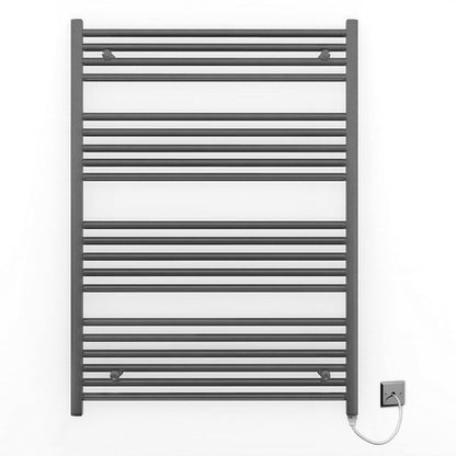 700mm x 1200mm  Anthracite Grey Electric Pre-Filled Heated Towel Rail Radiator