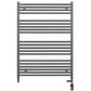 Dual Fuel - 700mm Wide - Straight Anthracite Grey- Heated Towel Rail - (incl. Valves + Electric Heating Kit)