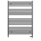 Dual Fuel 700mm x 1200mm Straight Anthracite Grey Heated Towel Rail - (incl. Valves + Electric Heating Kit)