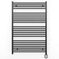 700mm x 1200mm Straight Matt Black Electric Pre-Filled Heated Towel Rail Radiator