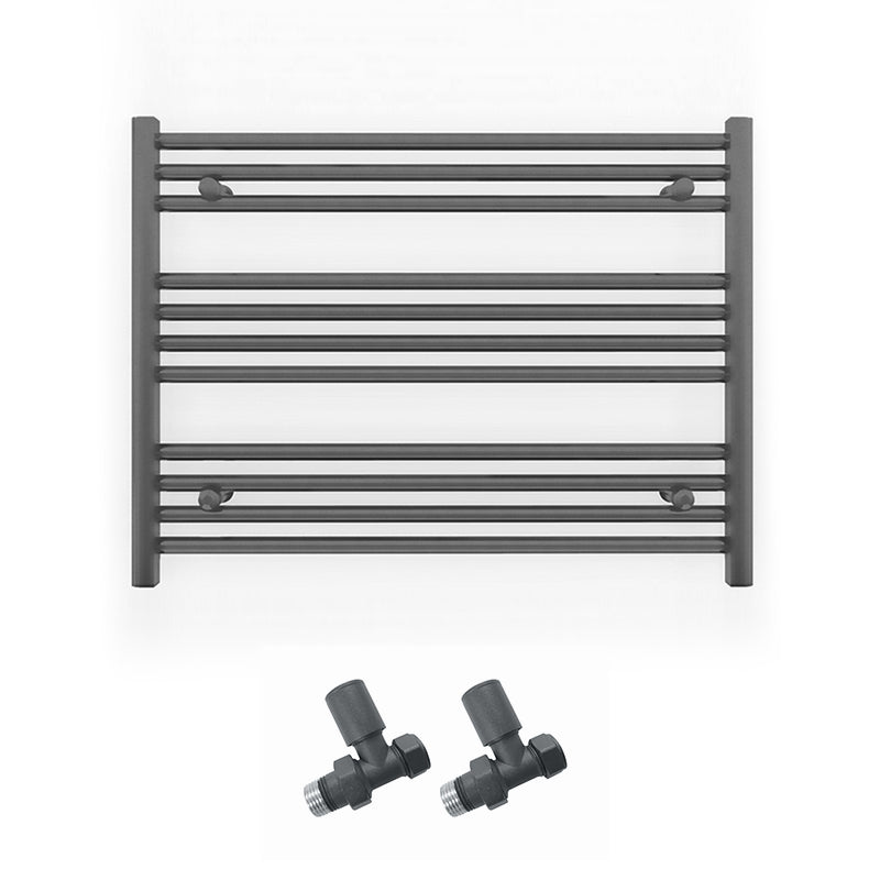 900mm x 600mm Anthracite Grey Heated Towel Rail Radiator