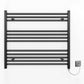 800mm Wide - Electric Heated Towel Rail Radiator - Flat Black - Straight