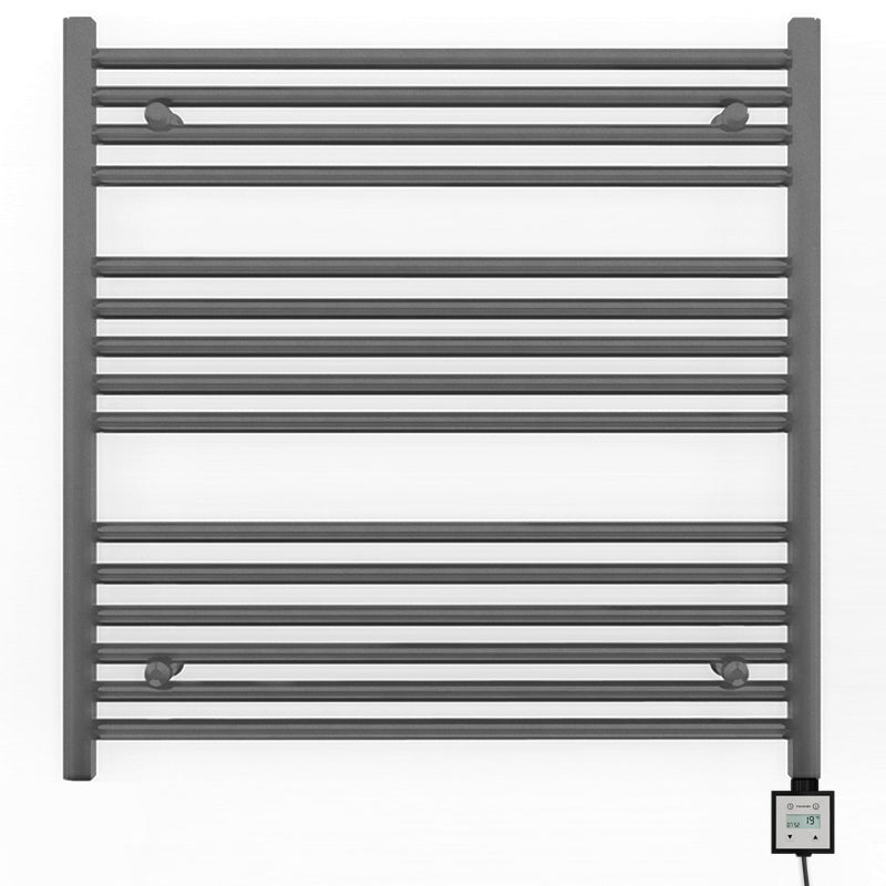 900mm Wide - Electric Heated Towel Rail Radiator - Anthracite Grey - Straight