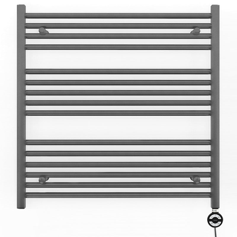 700mm x 800mm  Anthracite Grey Electric Pre-Filled Heated Towel Rail Radiator