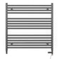 Dual Fuel - 800mm Wide - Straight Anthracite Grey- Heated Towel Rail - (incl. Valves + Electric Heating Kit)