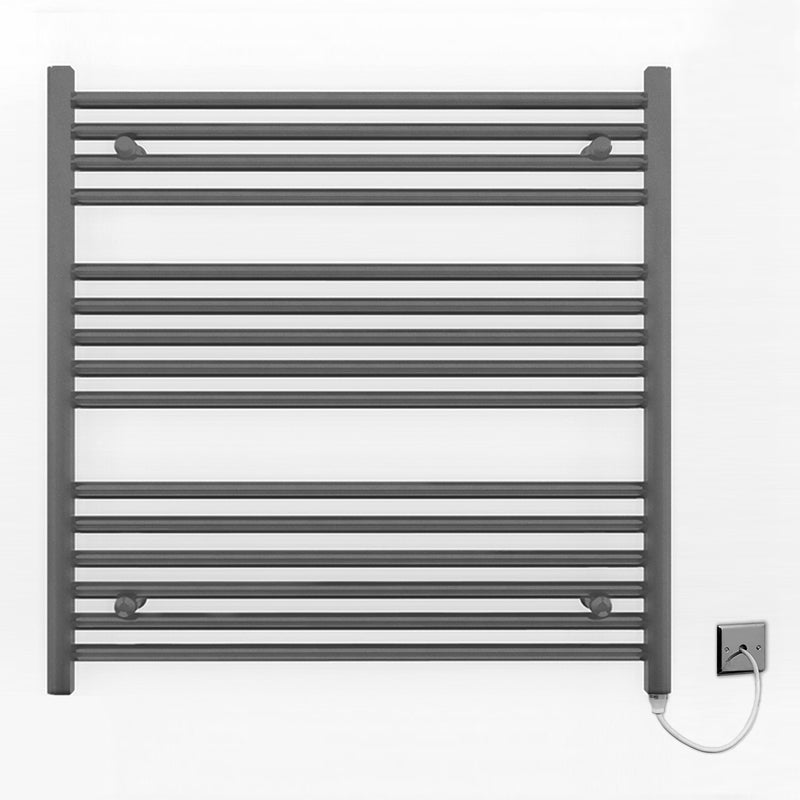 800mm x 800mm  Anthracite Grey Electric Pre-Filled Heated Towel Rail Radiator