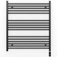 800mm Wide - Electric Heated Towel Rail Radiator - Flat Black - Straight