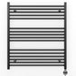 800mm Wide - Electric Heated Towel Rail Radiator - Flat Black - Straight