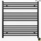 800mm x 800mm Straight Matt Black Electric Pre-Filled Heated Towel Rail Radiator