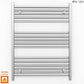 800mm x 900mm Straight Chrome Heated Towel Rail Radiator