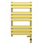 Dual Fuel -500 x 800mm Straight Gold Panel Heated Towel Rail - (incl. Valves + Electric Heating Kit)