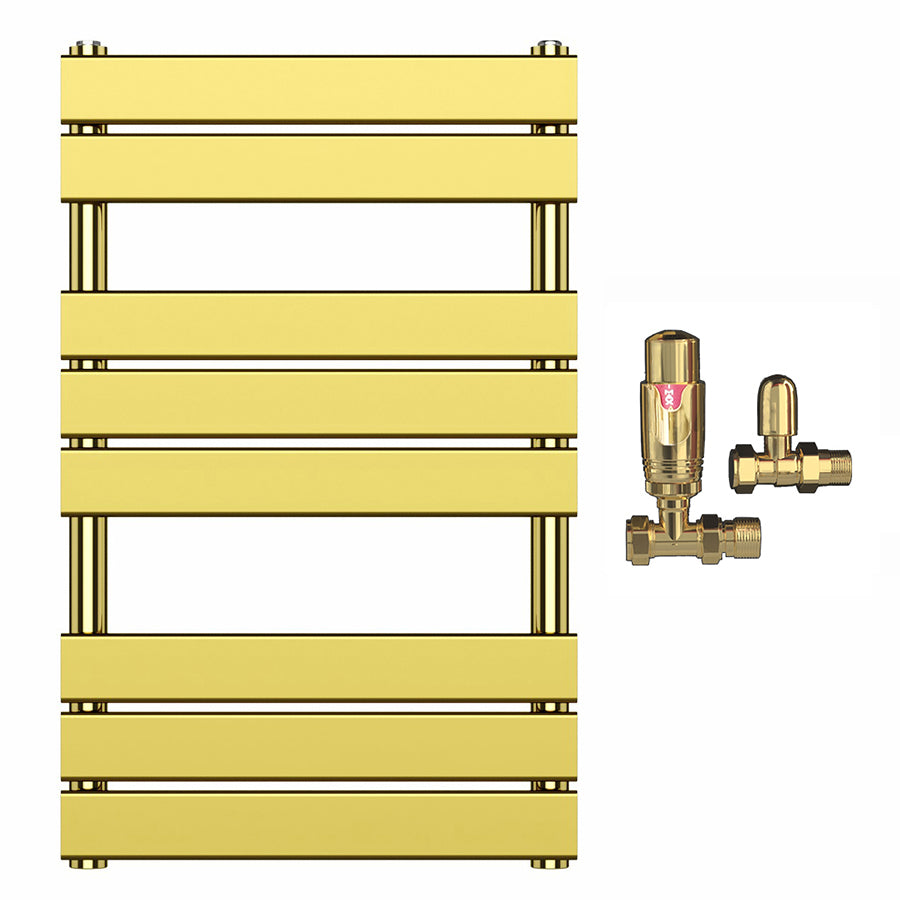 500mm Wide  x 800mm High Gold Heated Towel Rail Panel Bathroom Radiator