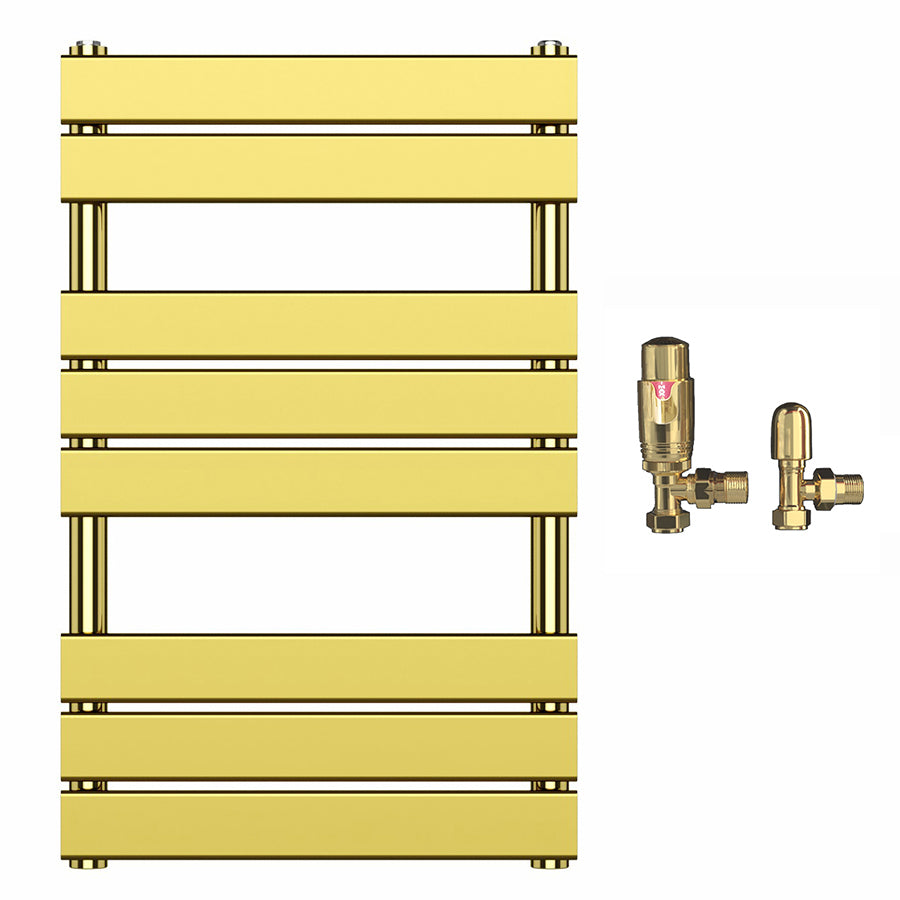 500mm Wide  x 800mm High Gold Heated Towel Rail Panel Bathroom Radiator