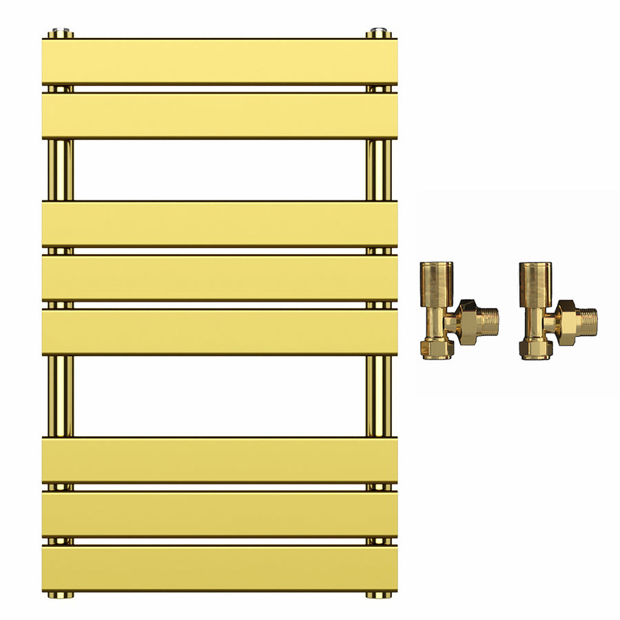 500mm Wide  x 800mm High Gold Heated Towel Rail Panel Bathroom Radiator