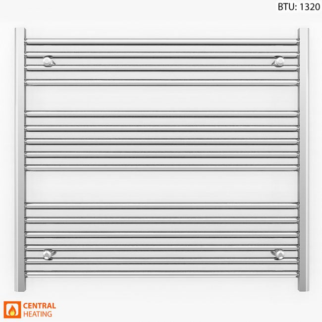 900mm Wide - Heated Towel Rail Radiator Chrome - Straight