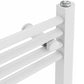 500 x 1000mm White Heated Towel Rail Radiator | Dual Fuel 19mm Tube 