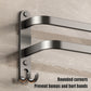White Wall Mounted Bathroom Towel Rack Storage Organizer - Adjustable Width 30-80cm 