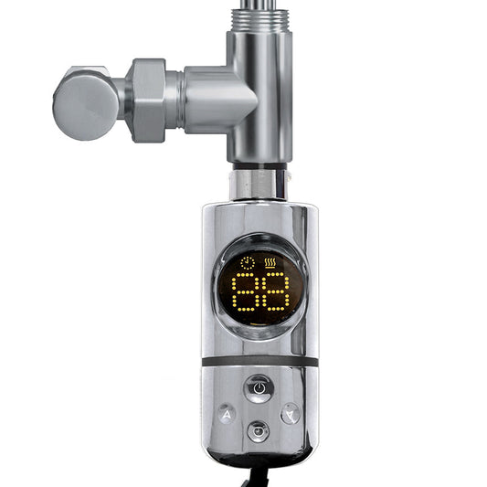 Chrome AF Type Thermostatic Dual Fuel Heating Immersion Element for Towel Rail