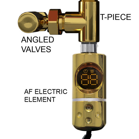 Gold AF Type Thermostatic Dual Fuel Heating Immersion Element for Towel Rail