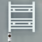 Small 300mm x 400mm Straight White Electric Pre-Filled Heated Towel Rail Radiator
