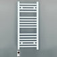 Small 500mm x 800mm Straight White Electric Pre-Filled Heated Towel Rail Radiator