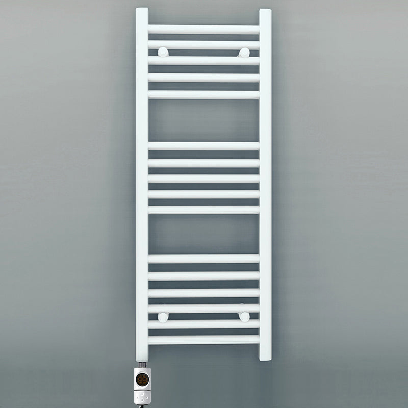 Small 400mm x 900mm Straight White Electric Pre-Filled Heated Towel Rail Radiator